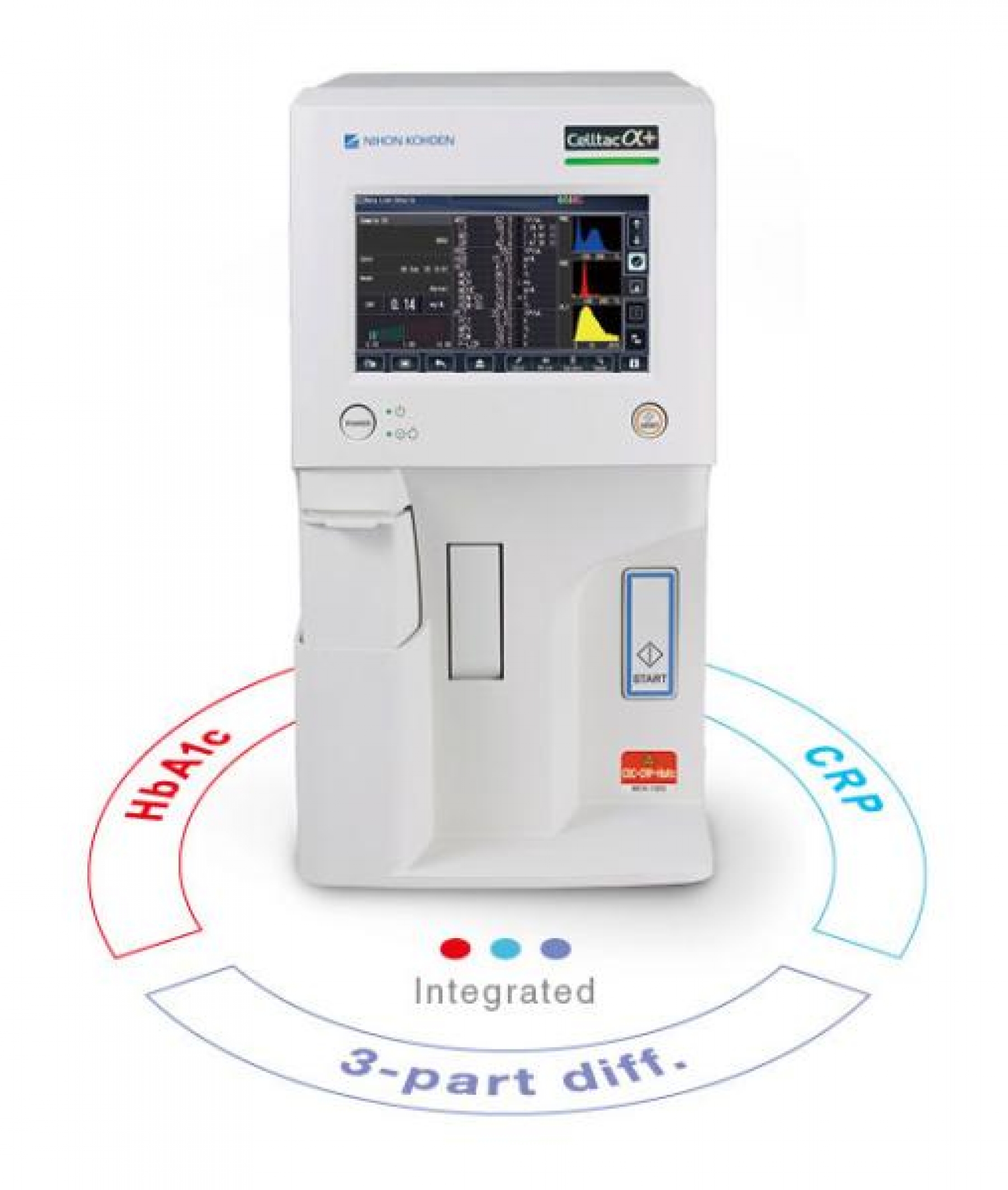 Nihon Kohden-Celltac α+ with CRP and HbA1c